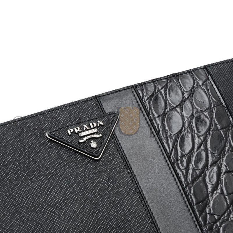 Pra*a saffiano leather clutch 2ng005 (28*18cm)